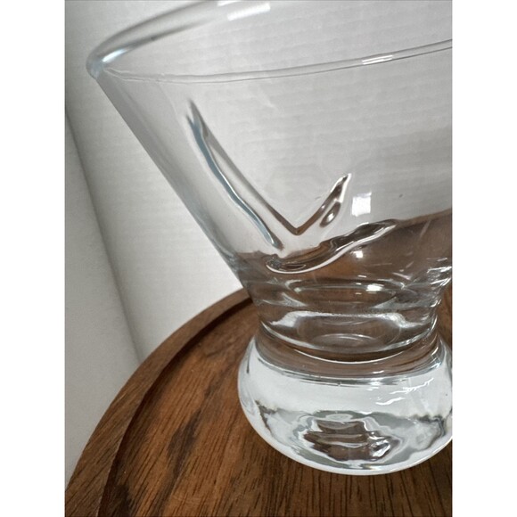 Grey Goose Vodka Stemless Martini Cocktail Glass Embossed Logo Set of 2 Heavy - Picture 7 of 9